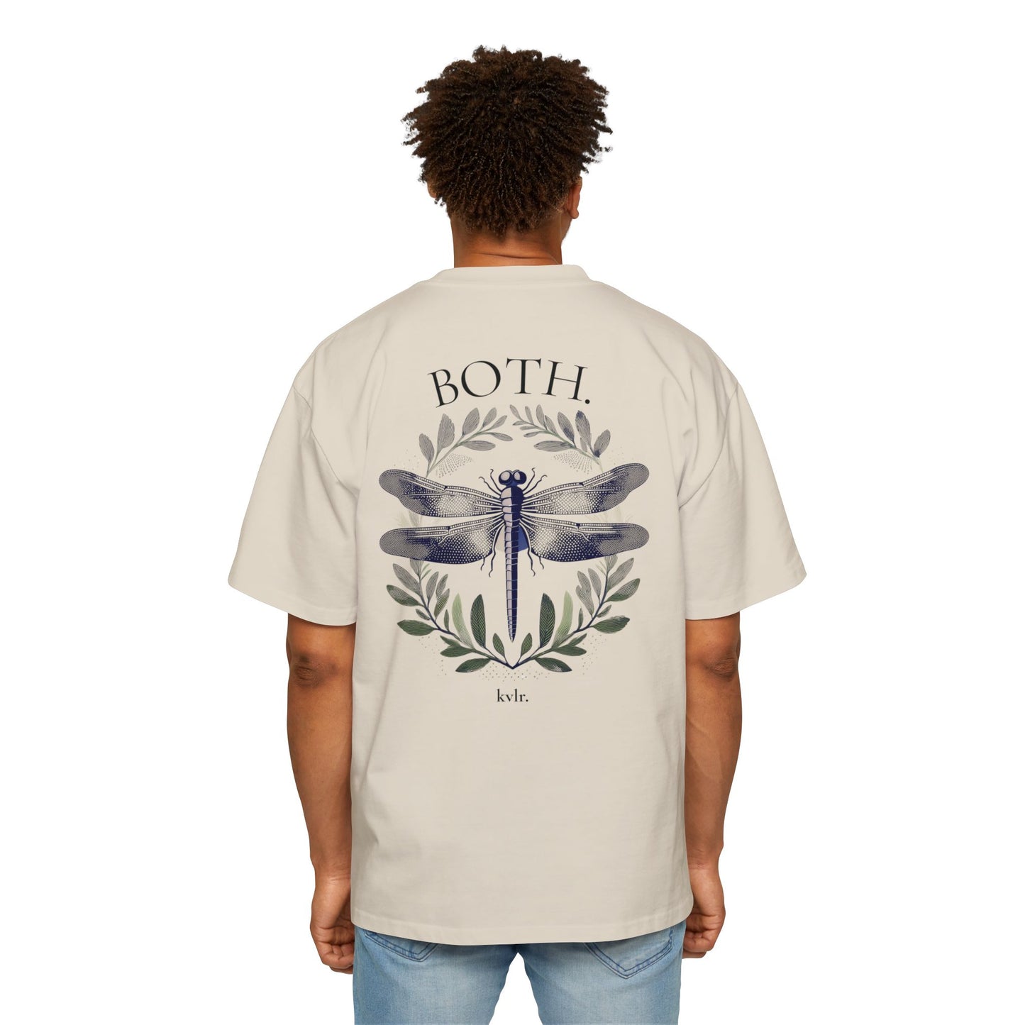 The Signal tee in Athletic Heather colorway with dragonfly back print — KVLR Collective Drop 001