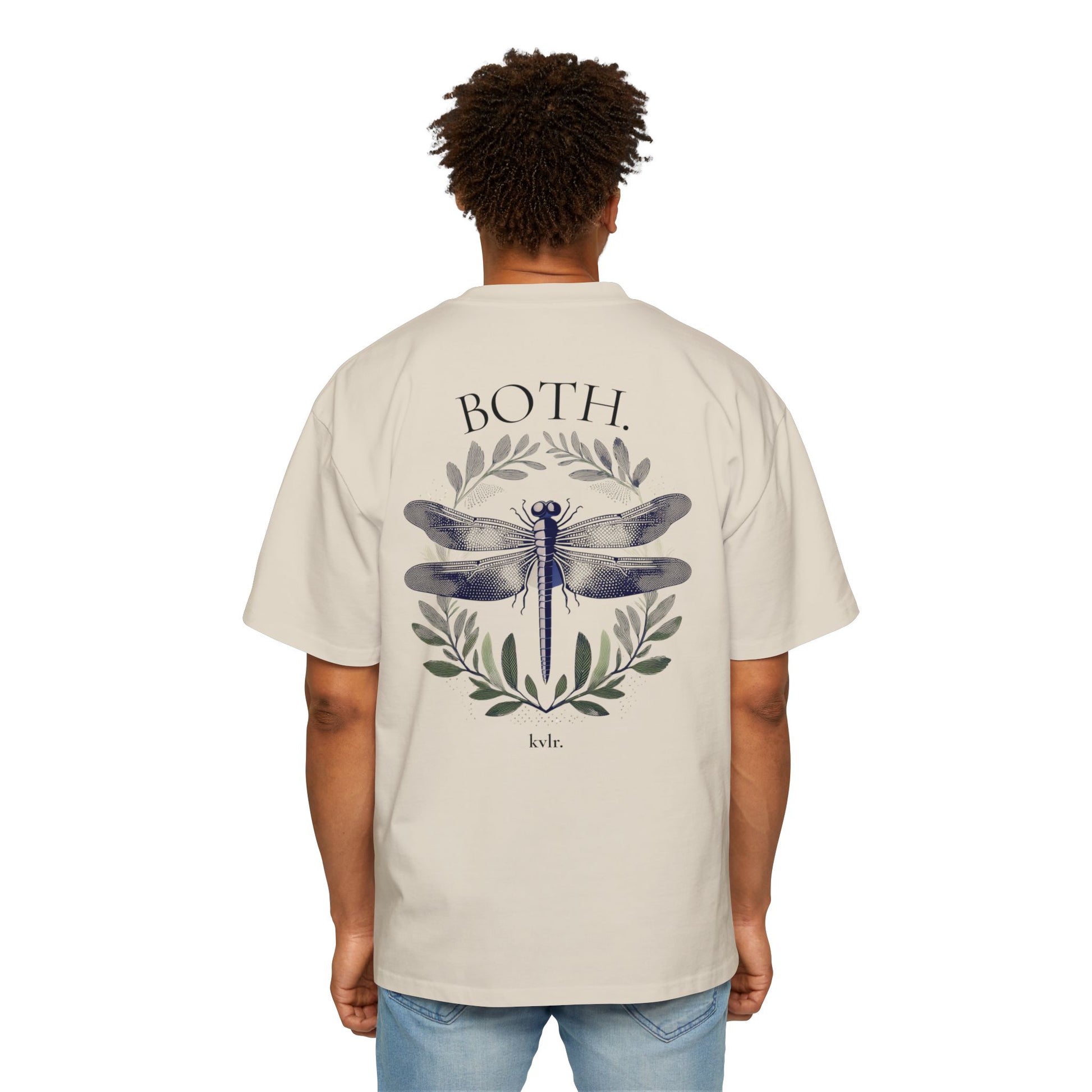 The Signal tee in Athletic Heather colorway with dragonfly back print — KVLR Collective Drop 001