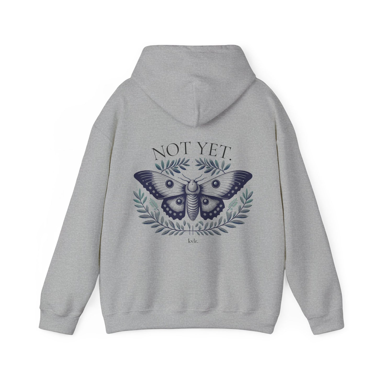 The Gap hoodie in Light Blue colorway with moth back print — KVLR Collective Drop 001