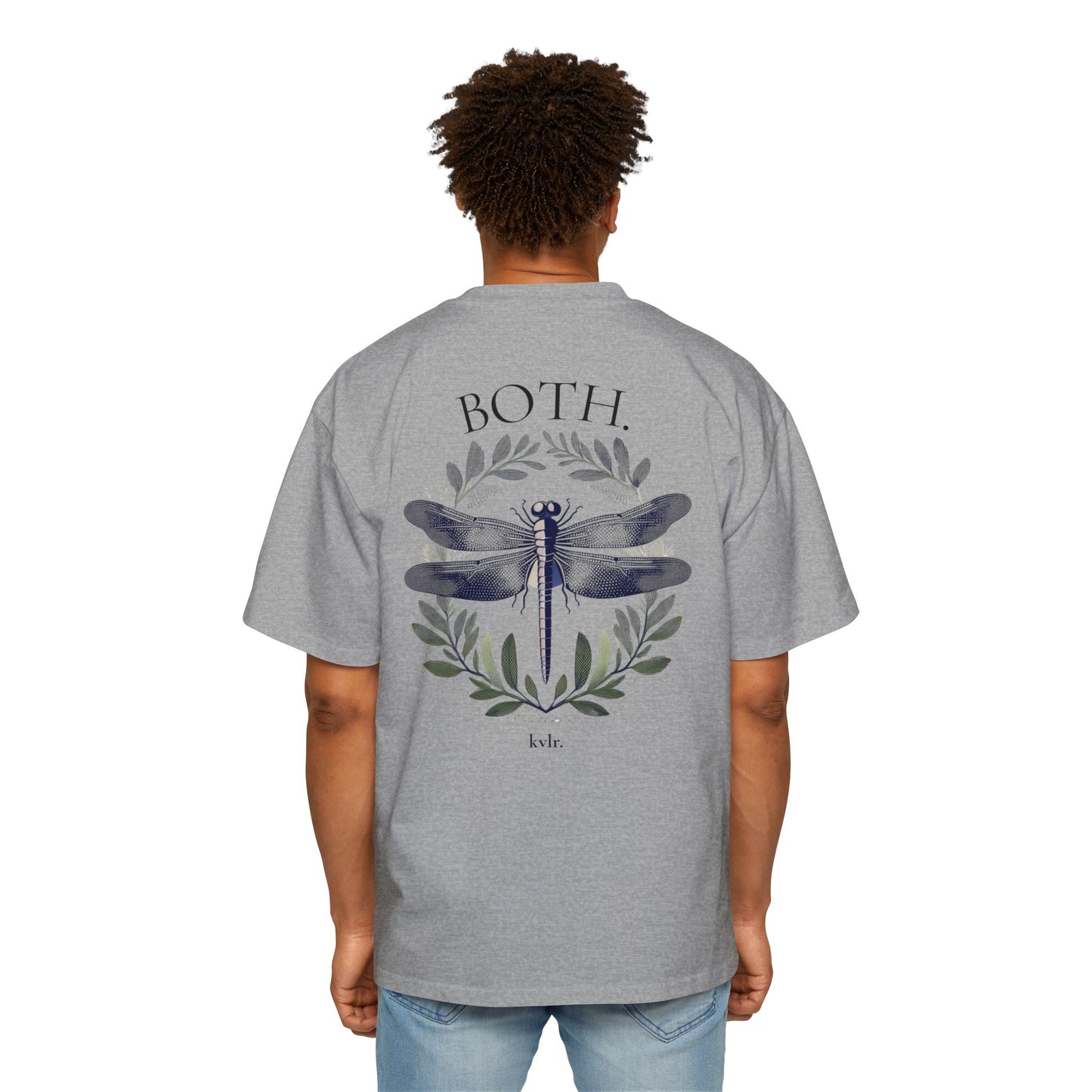 Lifestyle shot of The Signal tee — KVLR Collective minimal Mexican streetwear Drop 001