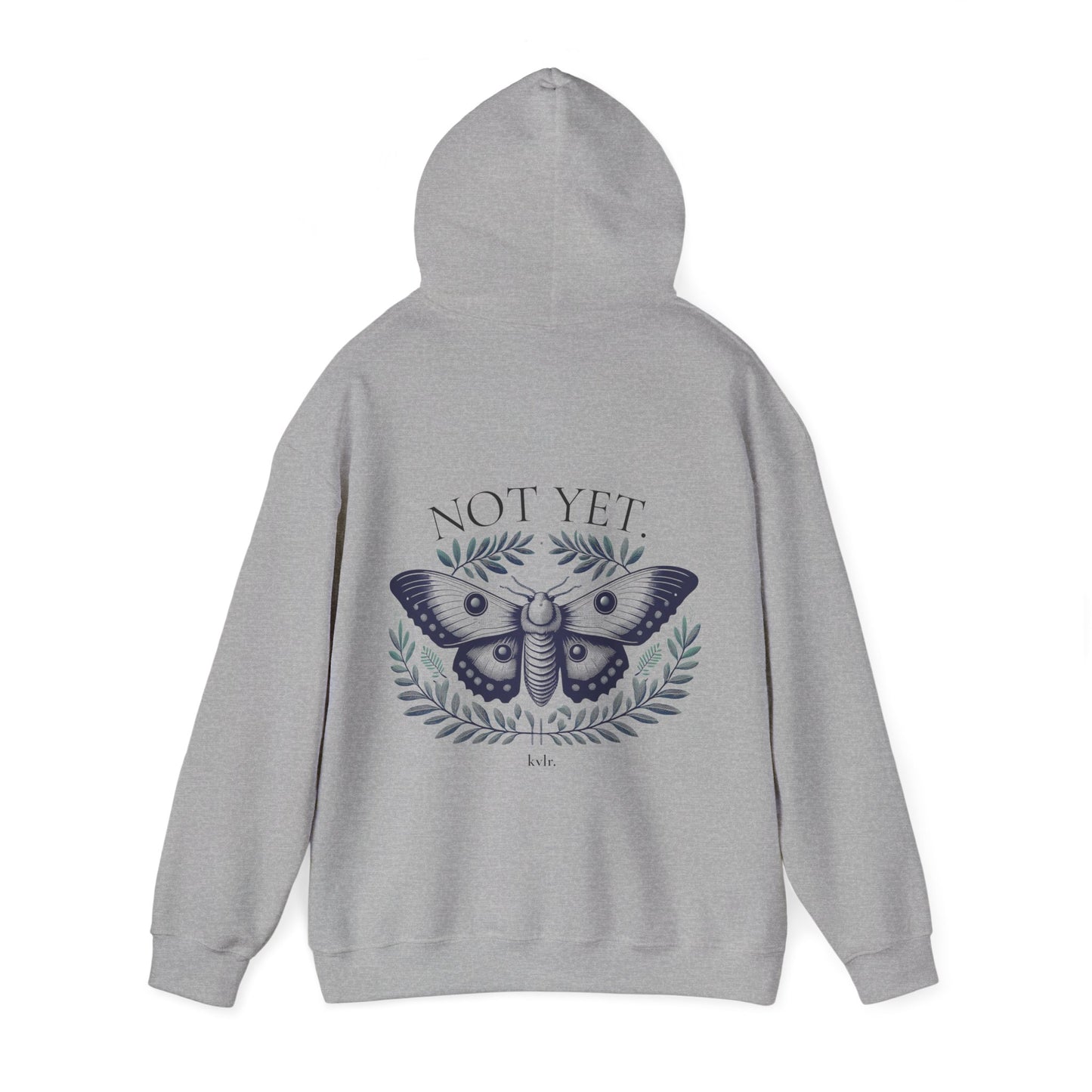 The Gap hoodie in Light Blue colorway, front view — KVLR Collective Drop 001