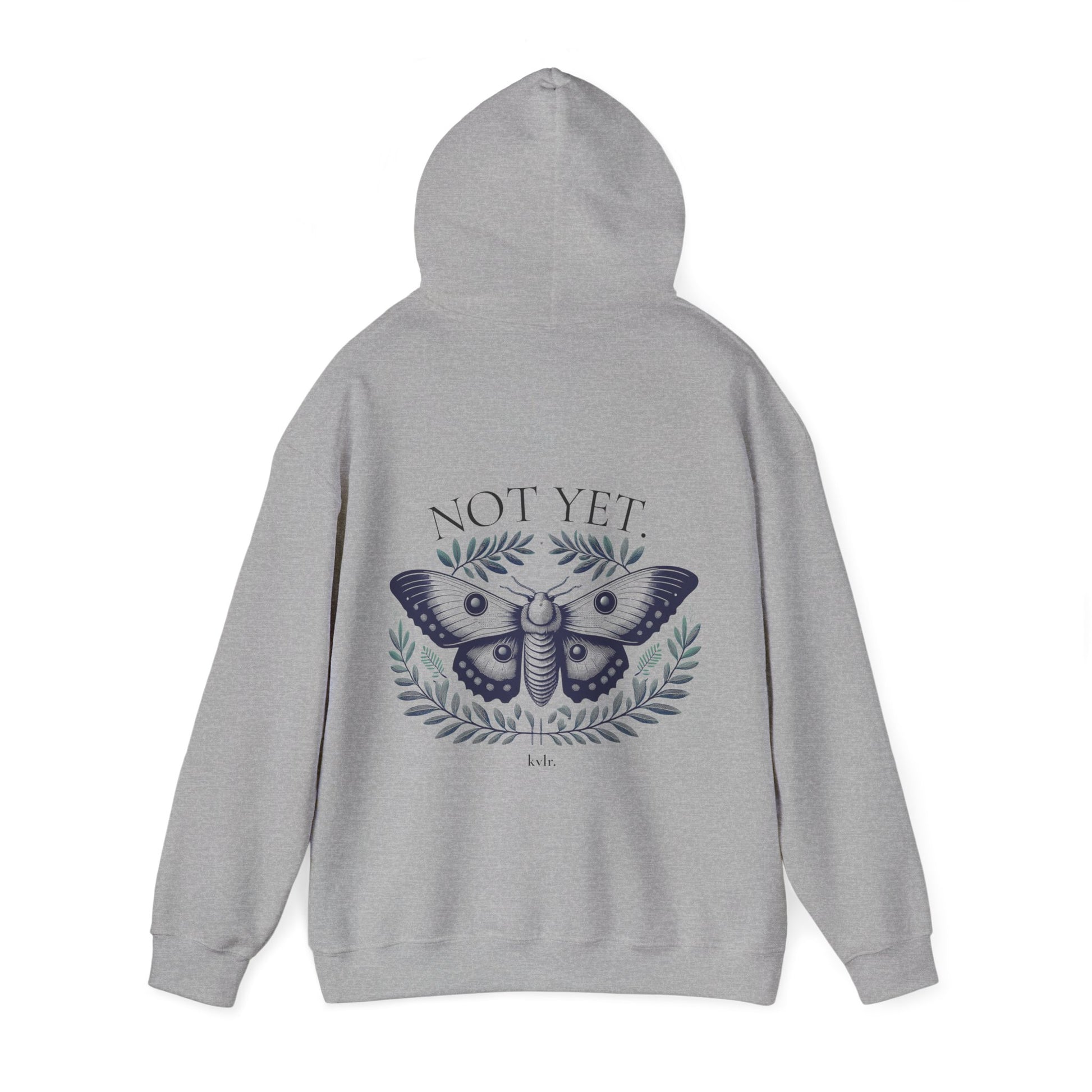 The Gap hoodie in Light Blue colorway, front view — KVLR Collective Drop 001