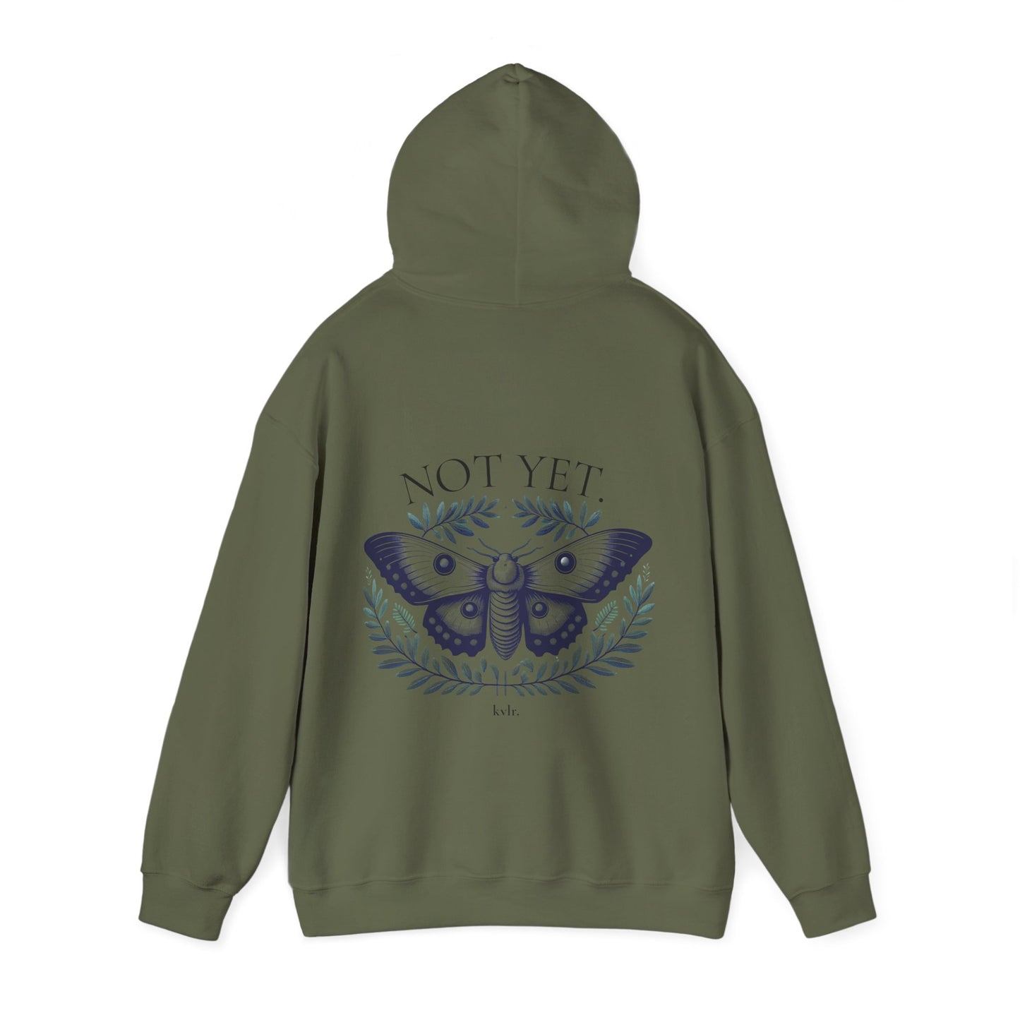 The Gap hoodie side profile showing oversized fit — KVLR Collective Drop 001