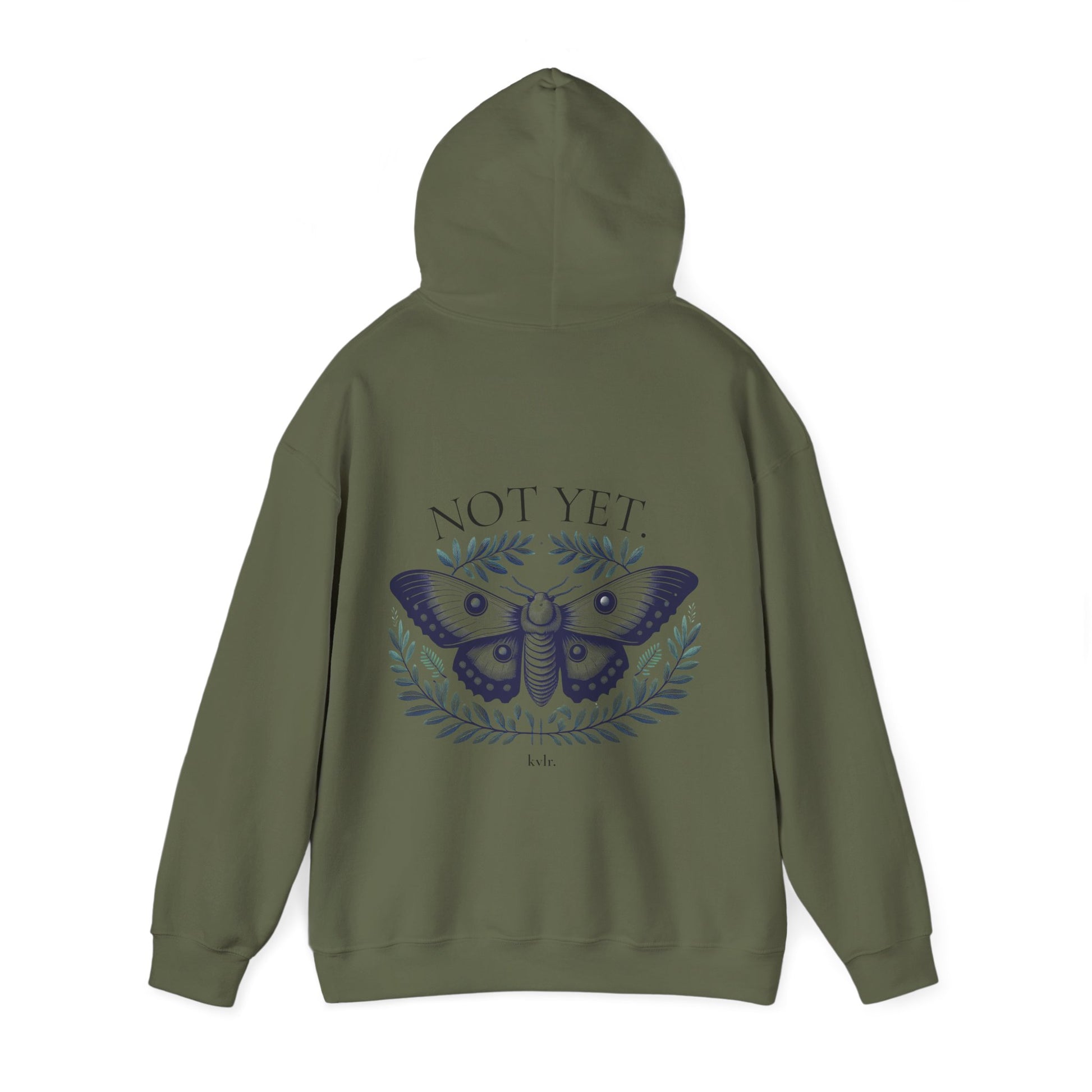 The Gap hoodie side profile showing oversized fit — KVLR Collective Drop 001