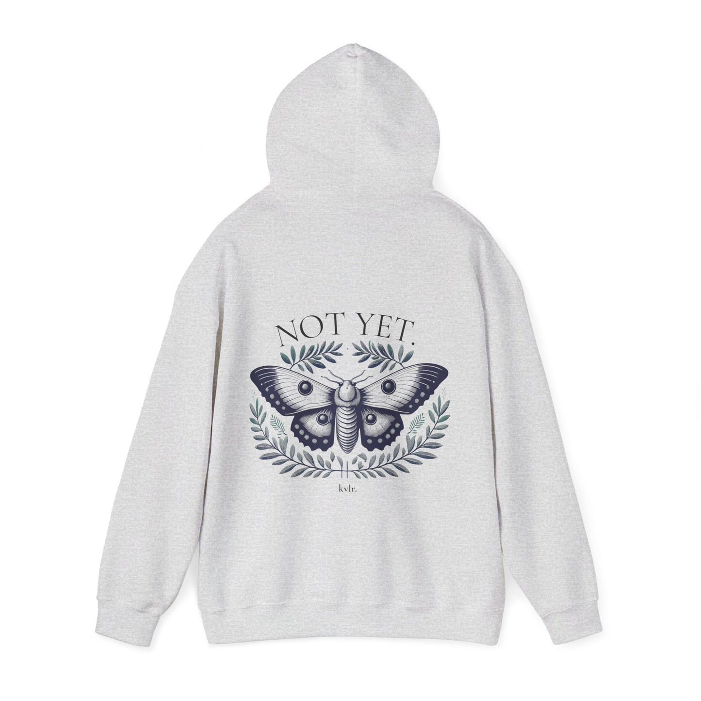 The Gap hoodie in Sand colorway with moth back print — KVLR Collective Drop 001