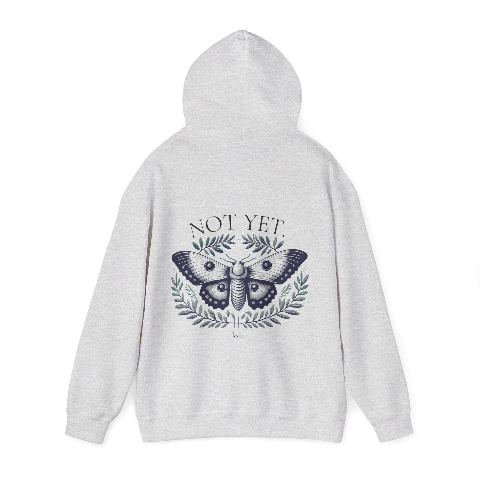 The Gap hoodie in Sand colorway with moth back print — KVLR Collective Drop 001