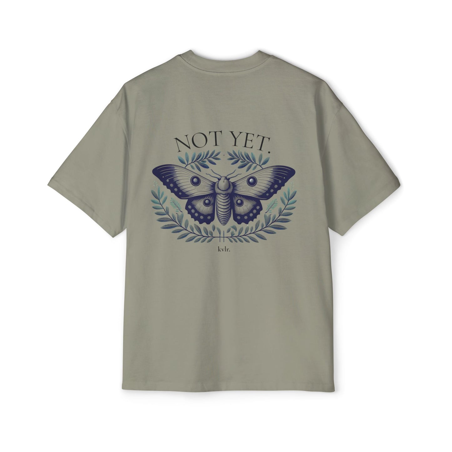 The Gap tee in Eucalyptus colorway with moth back print — KVLR Collective Drop 001