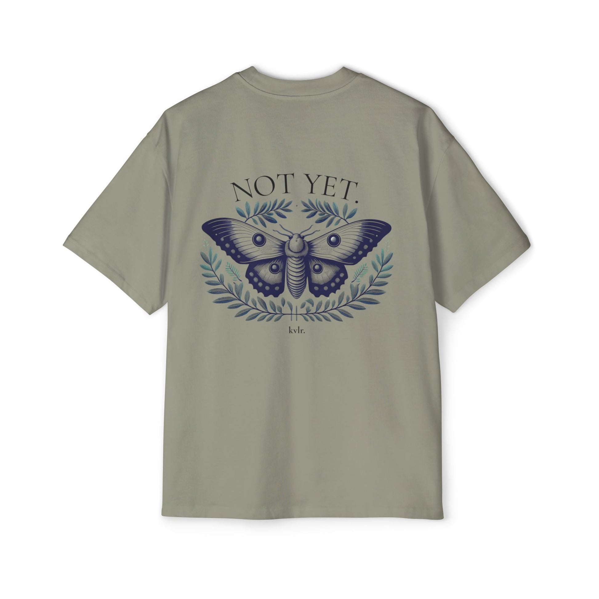 The Gap tee in Eucalyptus colorway with moth back print — KVLR Collective Drop 001