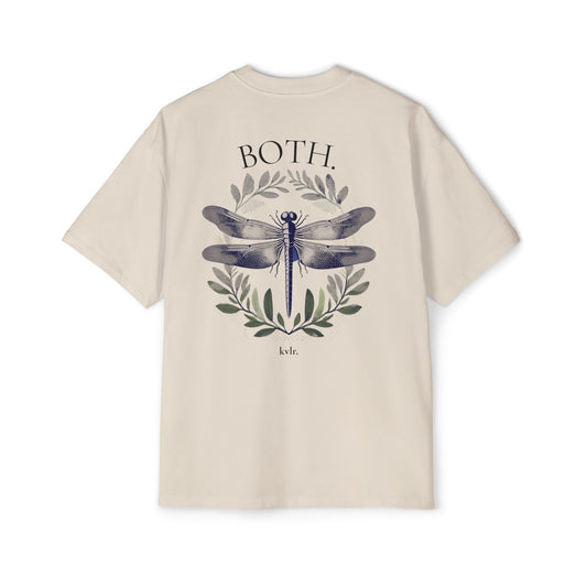 KVLR Collective The Signal tee with dragonfly back print and BOTH text — Drop 001 unisex oversized boxy tee