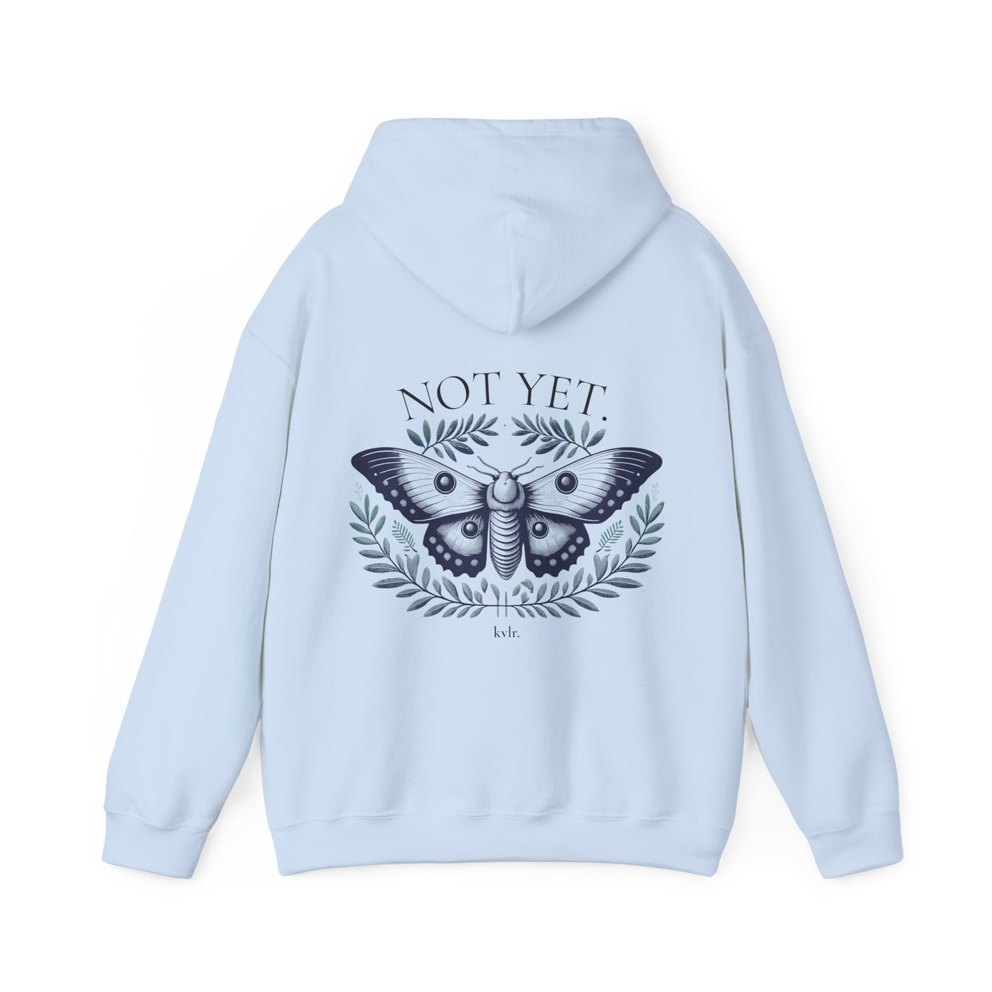 kvlr. chest logo close-up on The Gap hoodie — KVLR Collective Drop 001