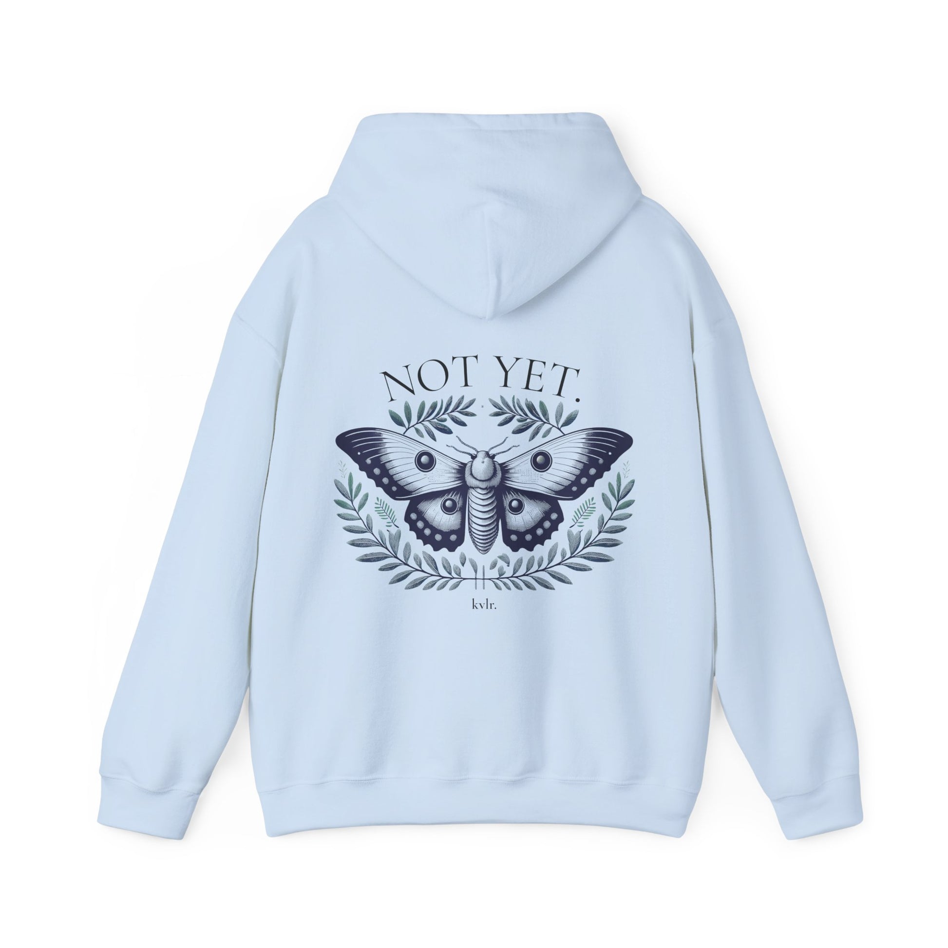 kvlr. chest logo close-up on The Gap hoodie — KVLR Collective Drop 001